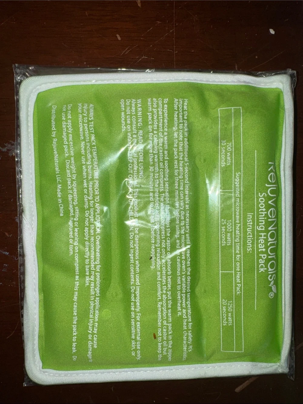 Rejuvenatural Soothing Heat Pack - Green